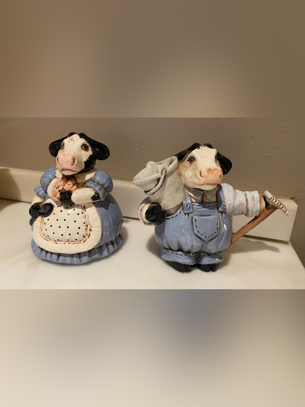 Cow Couple Sugar and Creamer Set